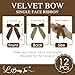 LiBongTa 35 Brown Ribbon Pretied Bows Christmas Premade Bows Velvet Ribbon Bows with Twist Ties for Wreaths Christmas Tree Treat Bags Gift Wrapping Party Favor Crafts12 Counts - Image 4