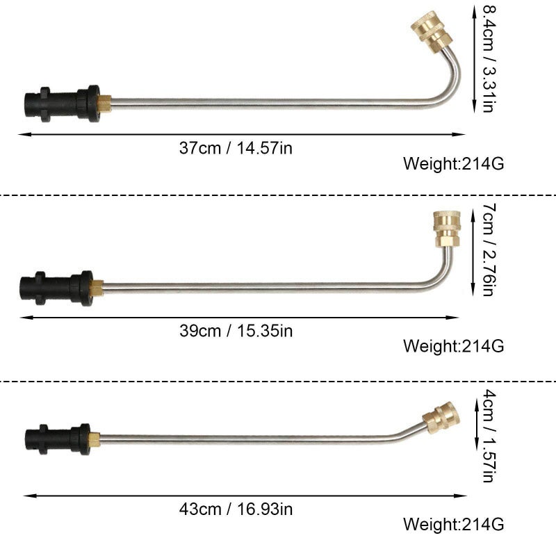 Pressure Washer Extension Wand 4000PSI Premium Stainless Steel - Durable Rust-resistant Easy To Attach Pressure Washer Gutter Cleaner Attachment for Hard-to-Reach Areas Compatible With Karcher K2-K7 M - Image 2