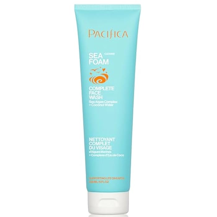 Pacifica Beauty Sea Foam Face Cleanser, Daily Gentle Foaming Face Wash, With Coconut Water + Sea Algae Complex, Removes Makeup, For Combination and Oily Skin, Vegan and Cruelty Free, Clean Skin Care - Image 1