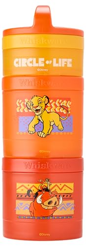 Whiskware Disney Lion King Simba and Friends Stackable Snack Containers for Babies Toddlers and Kids 3 Stackable Snack Cups for School and Travel Cupholder Friendly Circle Of Life - Image 1
