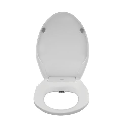 Johnson Bathrooms Johnson EcoClean Oval Shaped Bidet Toilet Seat Cover | 2 Retraceable Wands for Gentle & Strong Cleaning | Soft Close Feature | Retraceable Self Cleaning Wands | 1950 Grams | 50 cm x 36.3 cm - Image 1