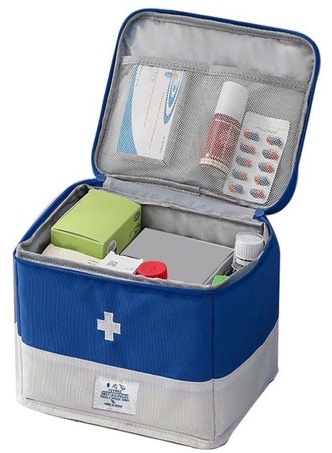 XPAPOV Travel Medicine Bag Organizer, Portable Medical Bag Empty, for Home, Travel, Camping, Car, Hiking & Outdoor Emergencies, Emergency Medical Kits (Blue) - Image 1