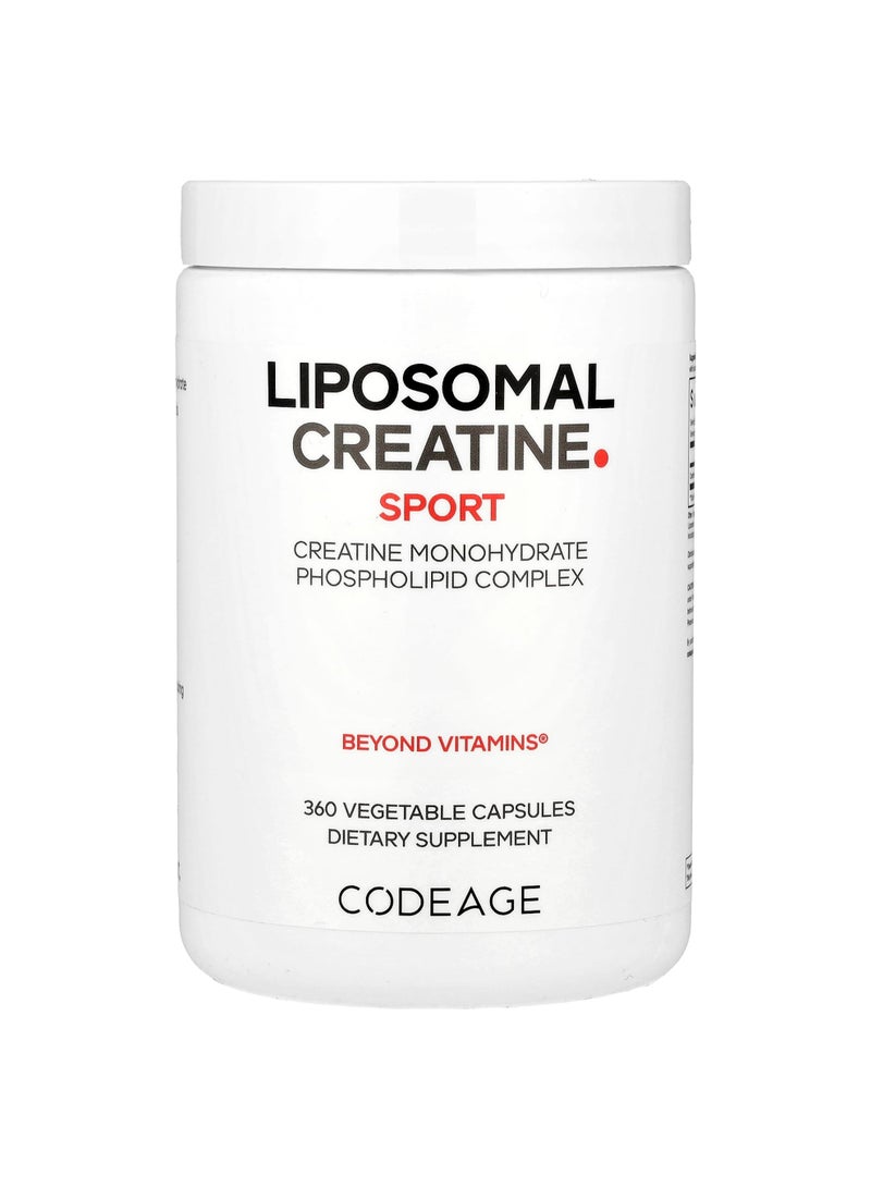 Codeage Sport, Liposomal Creatine, 360 Vegetable Capsules (625 mg per Capsule)