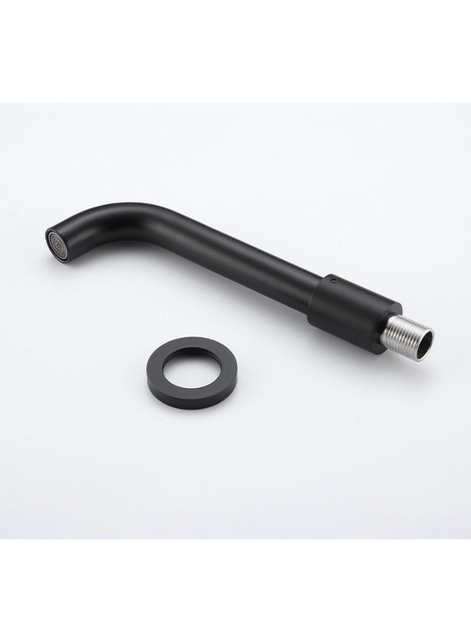 Wall Mounted Concealed Bath Basin Faucet Mixer Taps Matte Black - Image 4