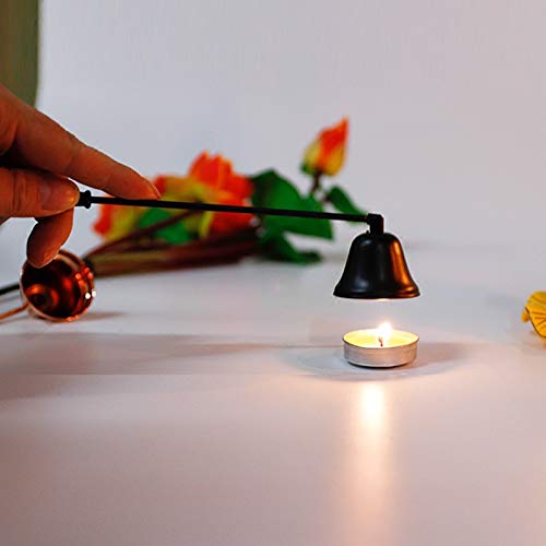 NEOYARDE Candle Snuffer, Stainless Steel Wick Flame Extinguisher Elegant Candle Accessory for Candle Lovers - Black - Image 5