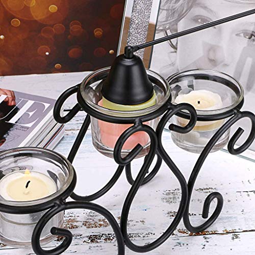 NEOYARDE Candle Snuffer, Stainless Steel Wick Flame Extinguisher Elegant Candle Accessory for Candle Lovers - Black - Image 4