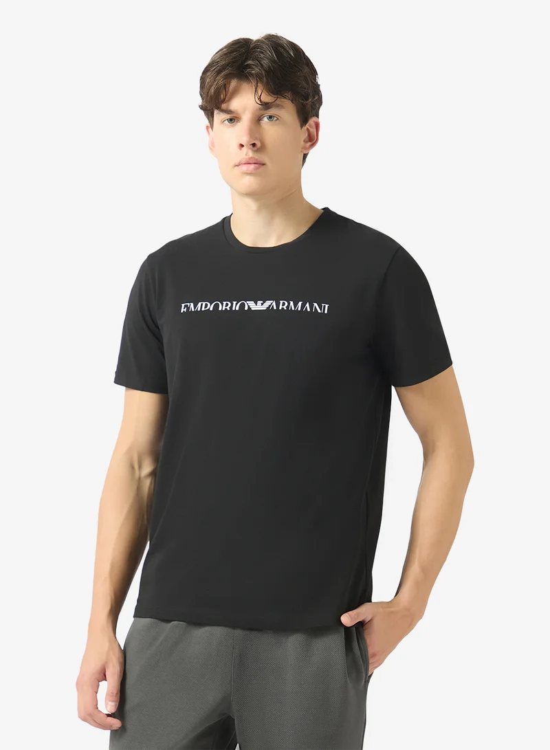 امبوريو ارماني Logo Crew Neck T-Shirt