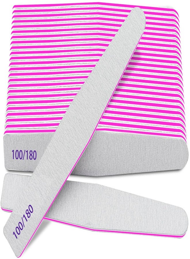 BLESWIN Professional Nail Files, Emery Board Nail File for Natural Nails 100/180/240 Grit Nail Files for Acrylic Nails 12pcs Fine Grit Nail File Manicure Tools Coarse Fingernail Files (100/180 Grit) - Image 1