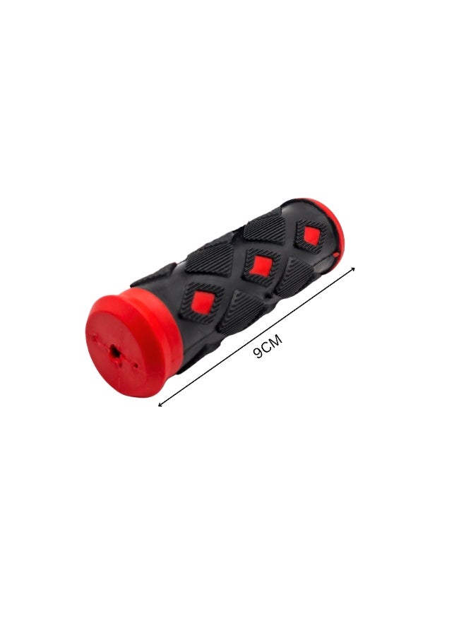 Fukukawa Kids Bicycle Handle Grips Anti-Slip Rubber Bike Handlebar Grips Soft Comfortable Grip for Kids Bike Scooter Black Red Pack of 2 - Image 4