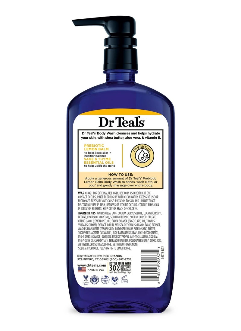 Dr Teal's Dr Teal's Epsom Salt Body Wash - Prebiotic Lemon Balm 710ml  - Image 2