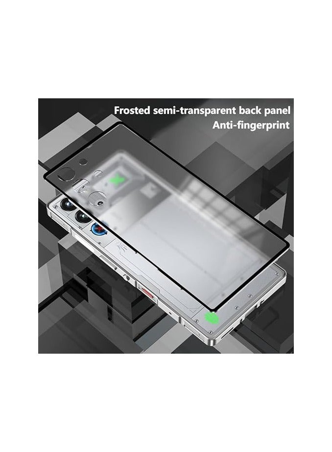 Case Compatible with ZTE Nubia Red Magic 10 Pro/10 Pro+ 5G Case, Aluminium Alloy Metal Frame Matte Frosted Translucent Back Cover Shockproof Protective Shell - Image 5