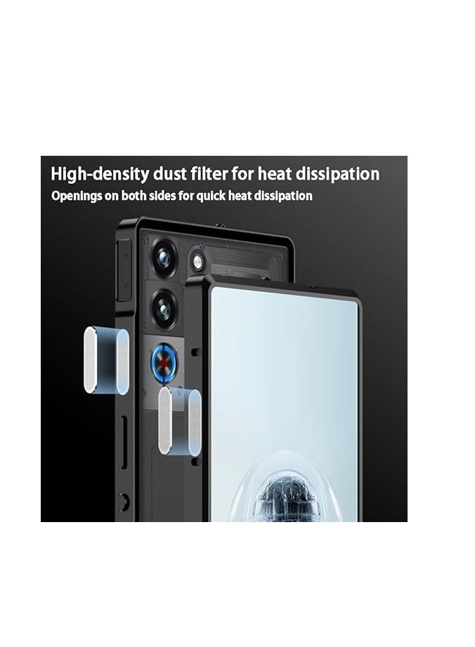 Case Compatible with ZTE Nubia Red Magic 10 Pro/10 Pro+ 5G Case, Aluminium Alloy Metal Frame Matte Frosted Translucent Back Cover Shockproof Protective Shell - Image 2