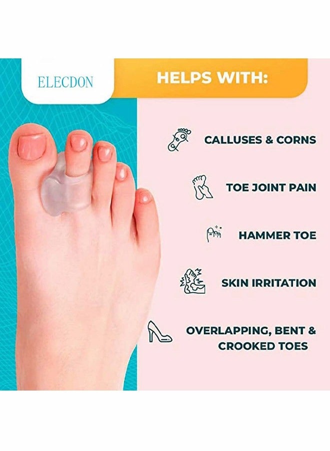 Toe Spacers Gel Applicator Correction Crooked - Bunion Braces And Bunion Relief, Pads for Overlaps - 4 Pack - Image 4