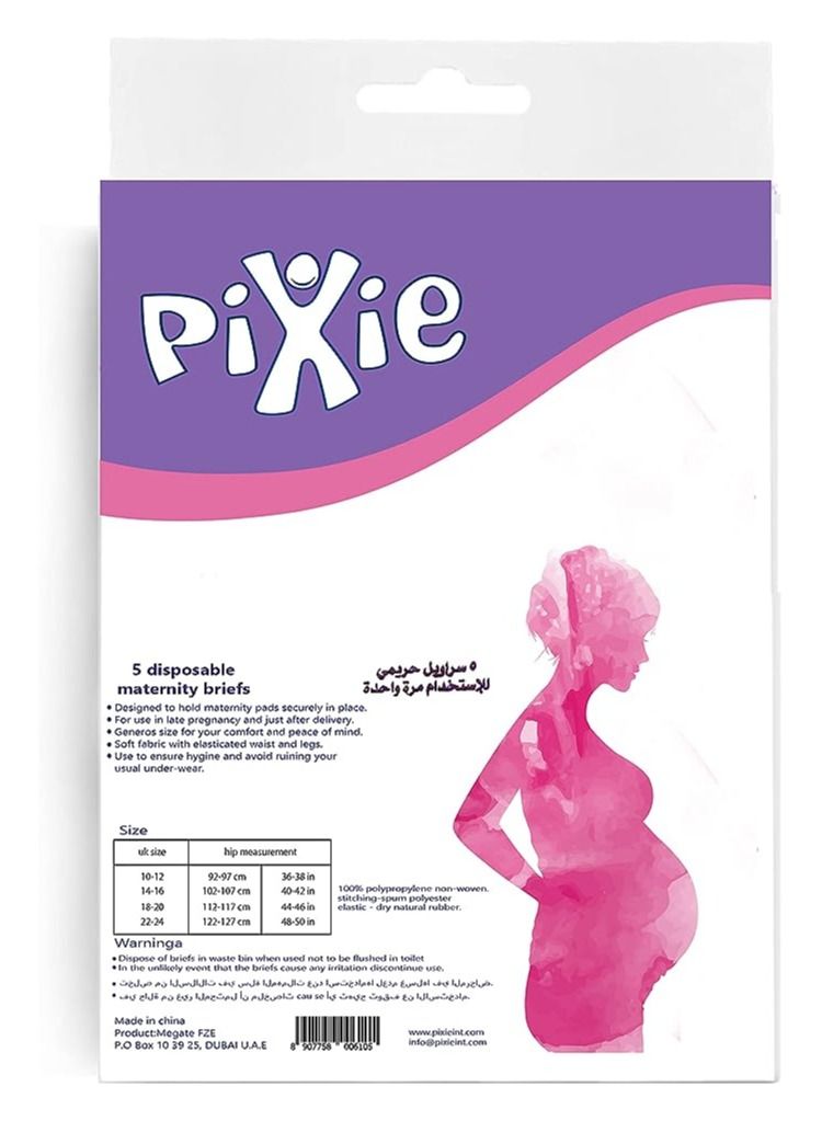 Pixie مجموعة ملابس الأمومة من بيكسي، 5 قطع (مقاس 22-24)، أبيض  - Image 2