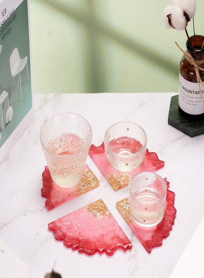 Outgeek Epoxy Silicone UV Resin Include 4 Quarter Circle Patterns with Irregular Edge Thick Casting Coaster Mould - Image 4