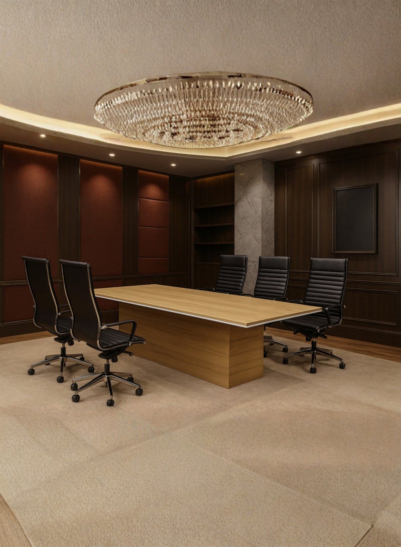 Karnak Executive Conference Meeting Table 240cm – Large 6 to 8 Seater Office Boardroom Table with MDF Wood Texture & Premium Finish (Chairs Not Included) - Image 3