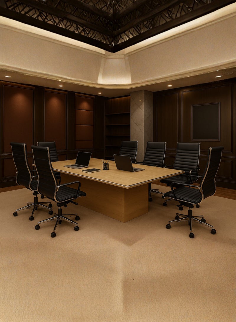 Karnak Executive Conference Meeting Table 240cm – Large 6 to 8 Seater Office Boardroom Table with MDF Wood Texture & Premium Finish (Chairs Not Included) - Image 5