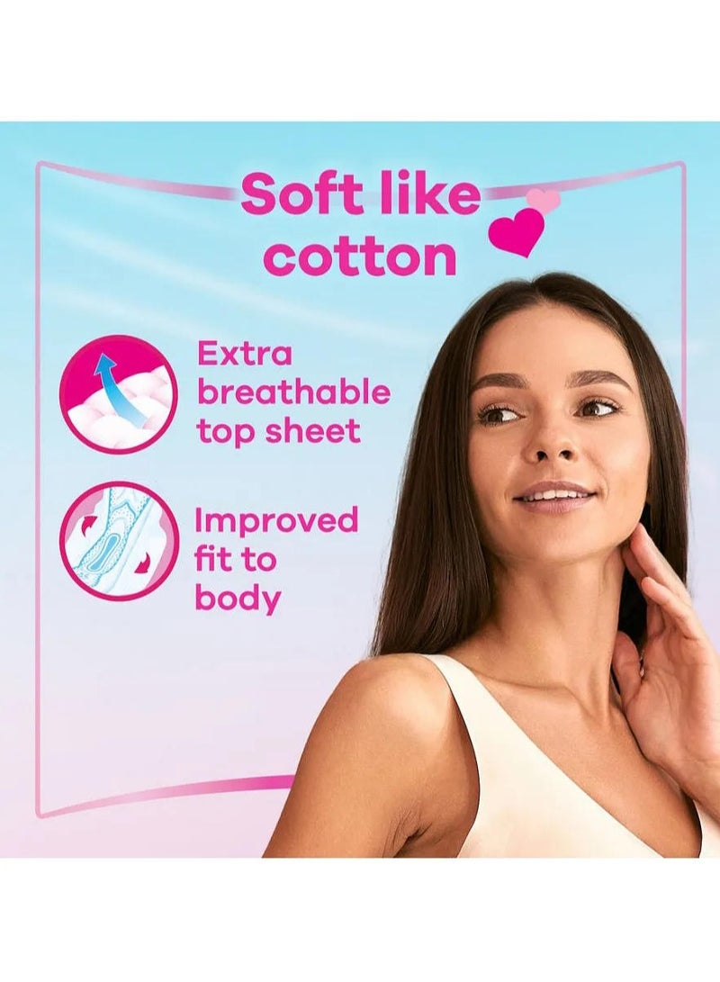 Always Cotton Skin Love Sanitary Pads 10 Large Thick Pads - Image 3