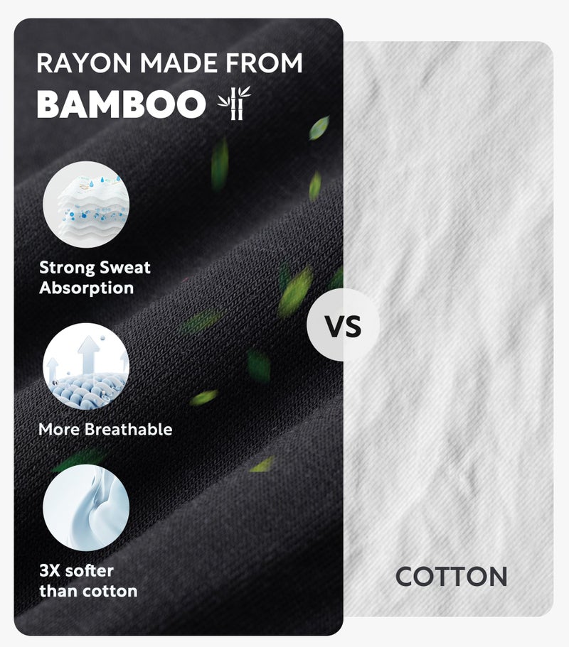 DAVID ARCHY Men's Briefs Rayon Made From Bamboo Underwear Pouch Breathable Super Soft Comfort Briefs Lightweight No Fly 4 Pack (L, Black/Dark Gray/Green/Gray-4 Pack) - Image 2