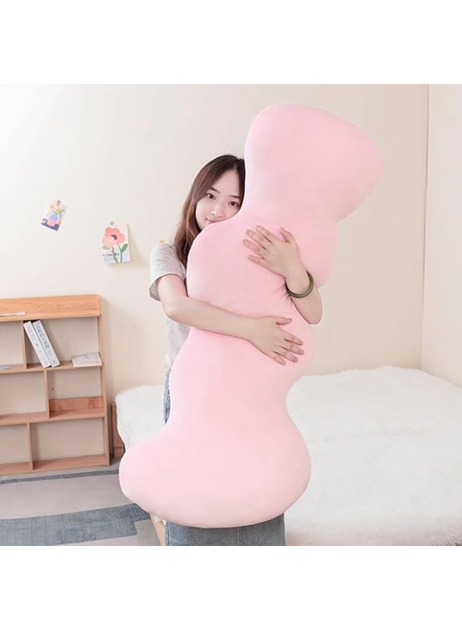 Large Body Pillow, Breathable Long Cloud Shape Pillow for Side Sleeper, Cooling Memory Foam Body Pillow Big Large Firm Full Body Pillow for Adults, 130*50cm (Pink) - Image 2