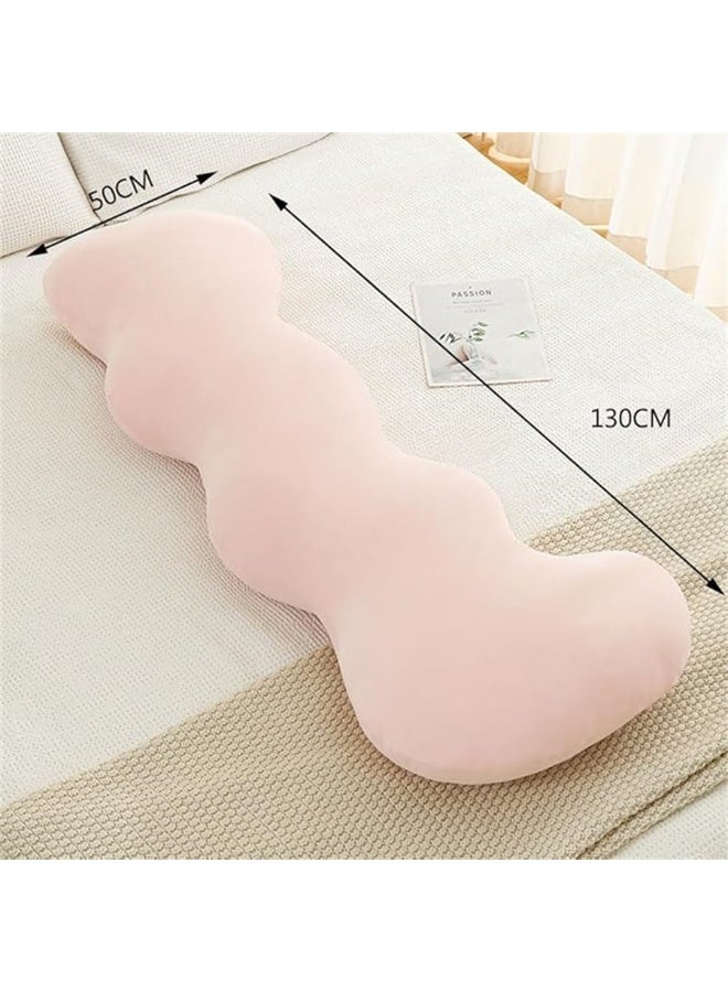 Large Body Pillow, Breathable Long Cloud Shape Pillow for Side Sleeper, Cooling Memory Foam Body Pillow Big Large Firm Full Body Pillow for Adults, 130*50cm (Pink) - Image 5