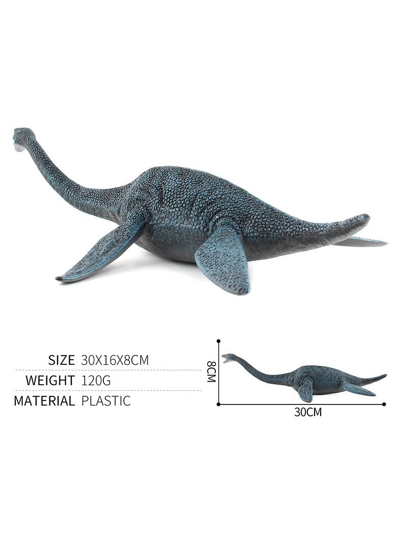 Halamodo Plesiosaurus Animal Model , Realistic Marine Dinosaur Toy, Solid Plastic Material, Wild Ornaments, Jungle Zoo Cognitive Toys, Children's Birthday Party Gifts Blue 30x16x8 cm - Image 1