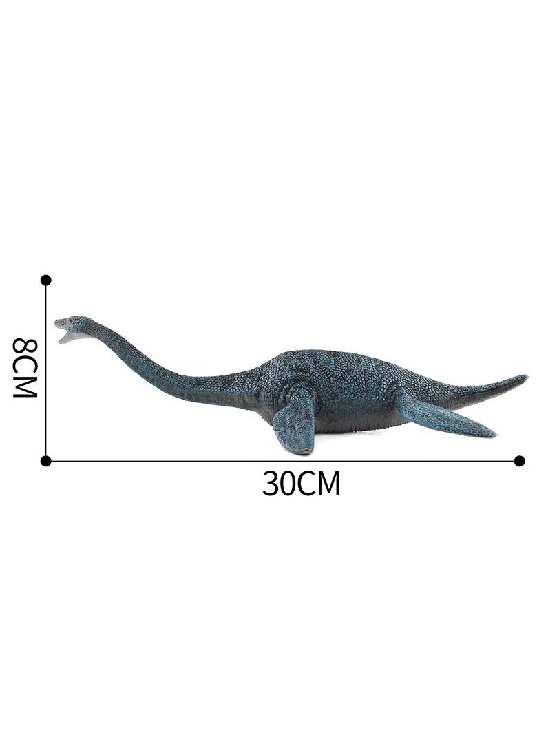 Halamodo Plesiosaurus Animal Model , Realistic Marine Dinosaur Toy, Solid Plastic Material, Wild Ornaments, Jungle Zoo Cognitive Toys, Children's Birthday Party Gifts Blue 30x16x8 cm - Image 2