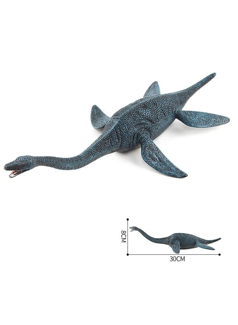 Halamodo Plesiosaurus Animal Model , Realistic Marine Dinosaur Toy, Solid Plastic Material, Wild Ornaments, Jungle Zoo Cognitive Toys, Children's Birthday Party Gifts Blue 30x16x8 cm - Image 3