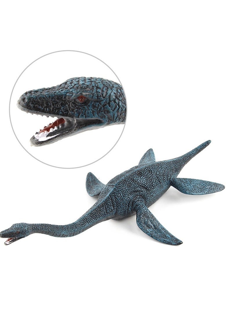 Halamodo Plesiosaurus Animal Model , Realistic Marine Dinosaur Toy, Solid Plastic Material, Wild Ornaments, Jungle Zoo Cognitive Toys, Children's Birthday Party Gifts Blue 30x16x8 cm - Image 5