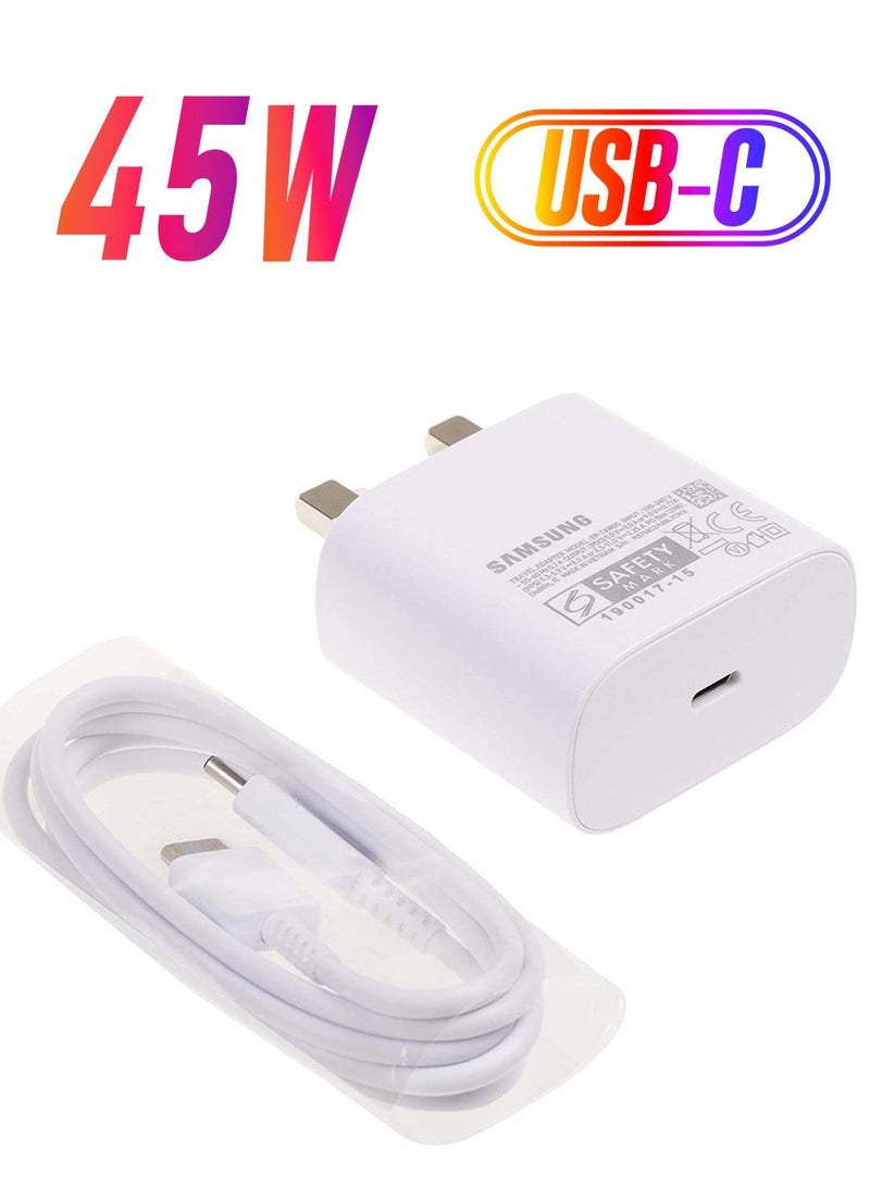45W USB C Charger,Samsung Super Fast Charger Type C for Samsung Galaxy S22 Ultra/S22+/S22/S21 Ultra/S21 Plus 5G/Note 20 Ultra/S20/S20 Ultra/Tab S8 Ultra S8+,PPS Fast Wall Charger - Image 1