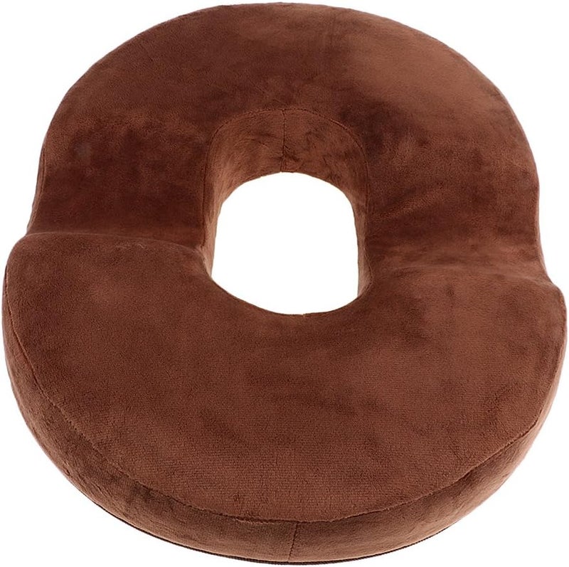 klarako Donut Seat Cushion Pillow Memory Foam Car Office Chair Pad for Orthopedic Tailbone  Coffee - Image 1