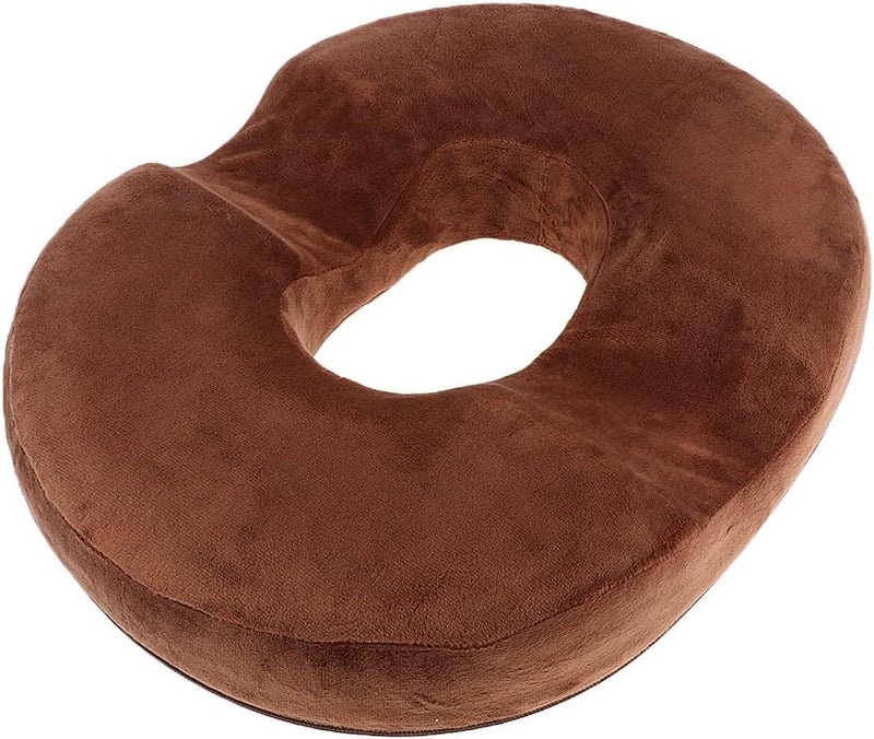 klarako Donut Seat Cushion Pillow Memory Foam Car Office Chair Pad for Orthopedic Tailbone  Coffee - Image 5