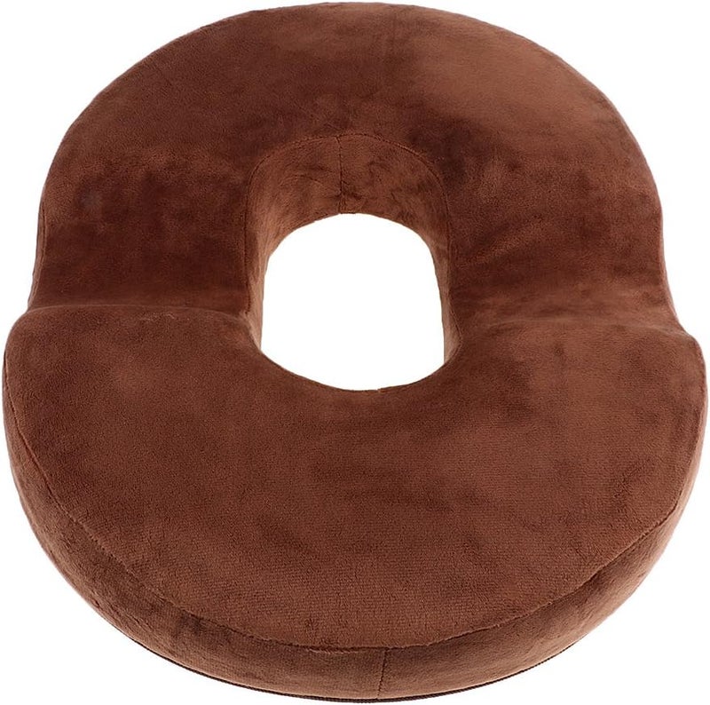 klarako Donut Seat Cushion Pillow Memory Foam Car Office Chair Pad for Orthopedic Tailbone  Coffee - Image 3