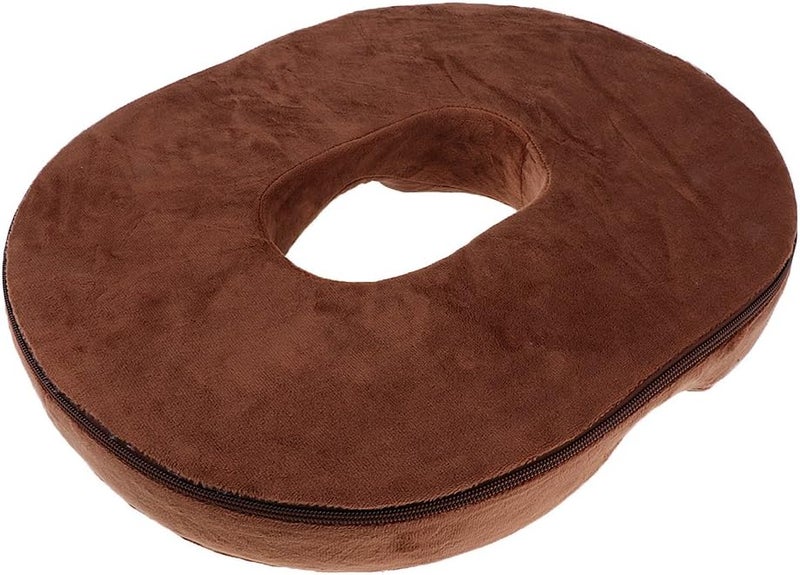 klarako Donut Seat Cushion Pillow Memory Foam Car Office Chair Pad for Orthopedic Tailbone  Coffee - Image 2