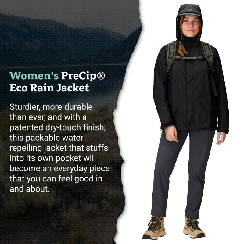 MARMOT Women's PreCip Eco Lightweight & Waterproof Rain Jacket, Black - Latest Collection, X-Large - Image 4