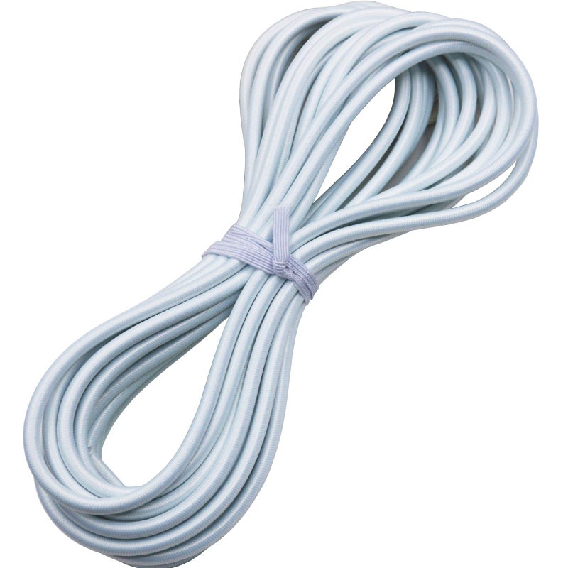 Huouo 14 Elastic Bungee Shock Cords 50 Feet Marine Grade Kayak Heavy Stretch String Rope  Tie Down Trailer Straps for DIY Projects White