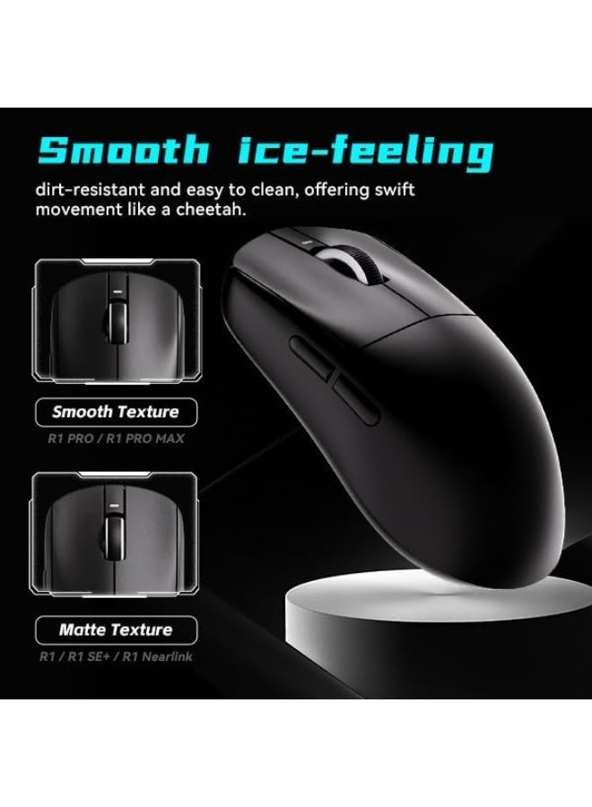 VXE R1 SE+ Wireless Gaming Mouse, 18000 DPI, High-Precision PAW3395SE Sensor,55g Lightweight,Three Connection Modes Mouse, Programmable Ergonomic Mouse Suitable for Laptops/PC/Mac - Image 3
