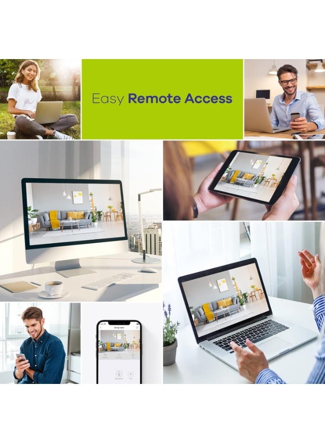 نظام كاميرات مراقبة لاسلكي بدقة 3.0 ميجا بكسل مع جهاز تسجيل 8 قنوات و4 كاميرات خارجية – كشف حركة ذكي وقرص صلب 1 تيرا - Image 2