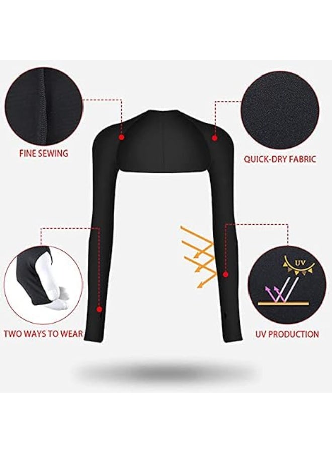 Goolsky أغطية الذراع 1-عبوة حماية من الشمس مع فتحات للأصابع حماية من الأشعة فوق البنفسجية لأغطية الذراع للجولف - Image 4