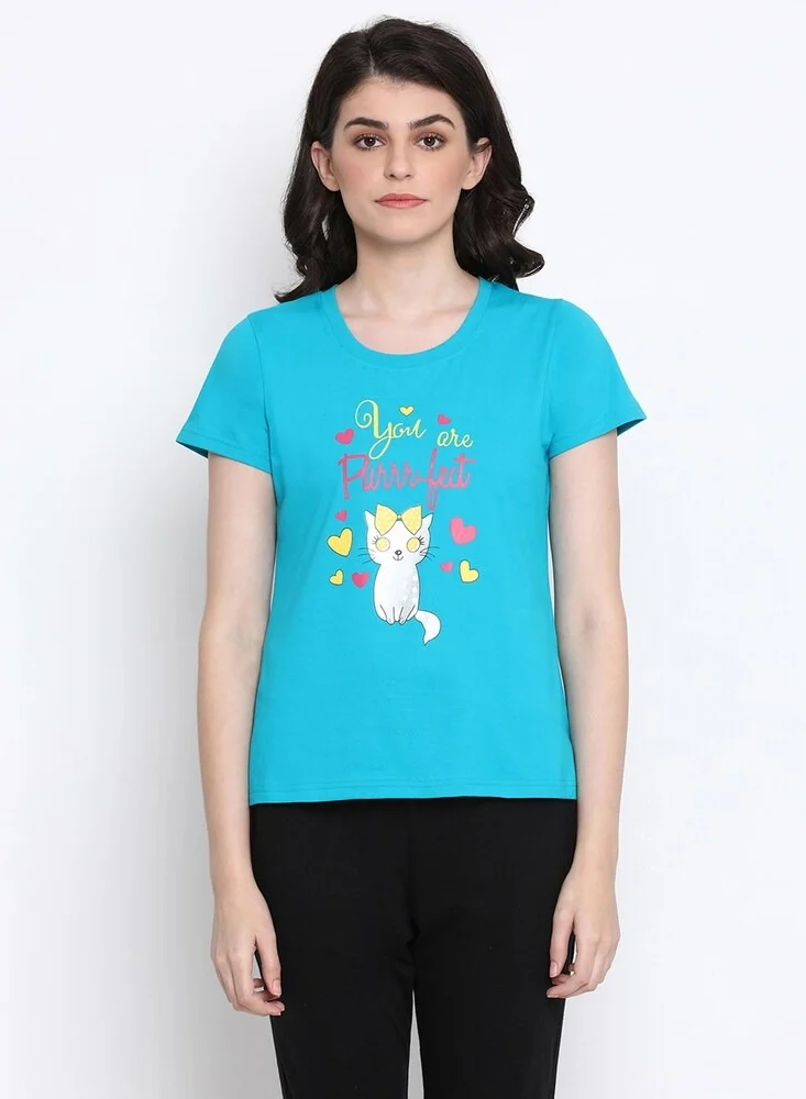 Clovia Print Me Pretty Top - 100% Cotton
