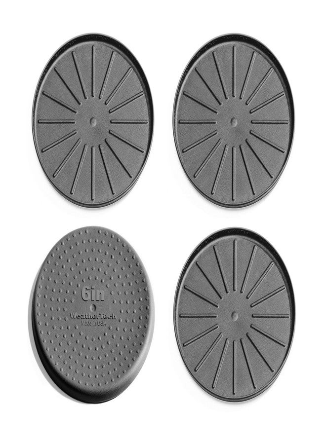 WeatherTech 6" Drink Coasters for Home Surfaces, Anti-Skid, No-Slip knibs - Set of 4, Black - (8A6CSTBK) - Image 1