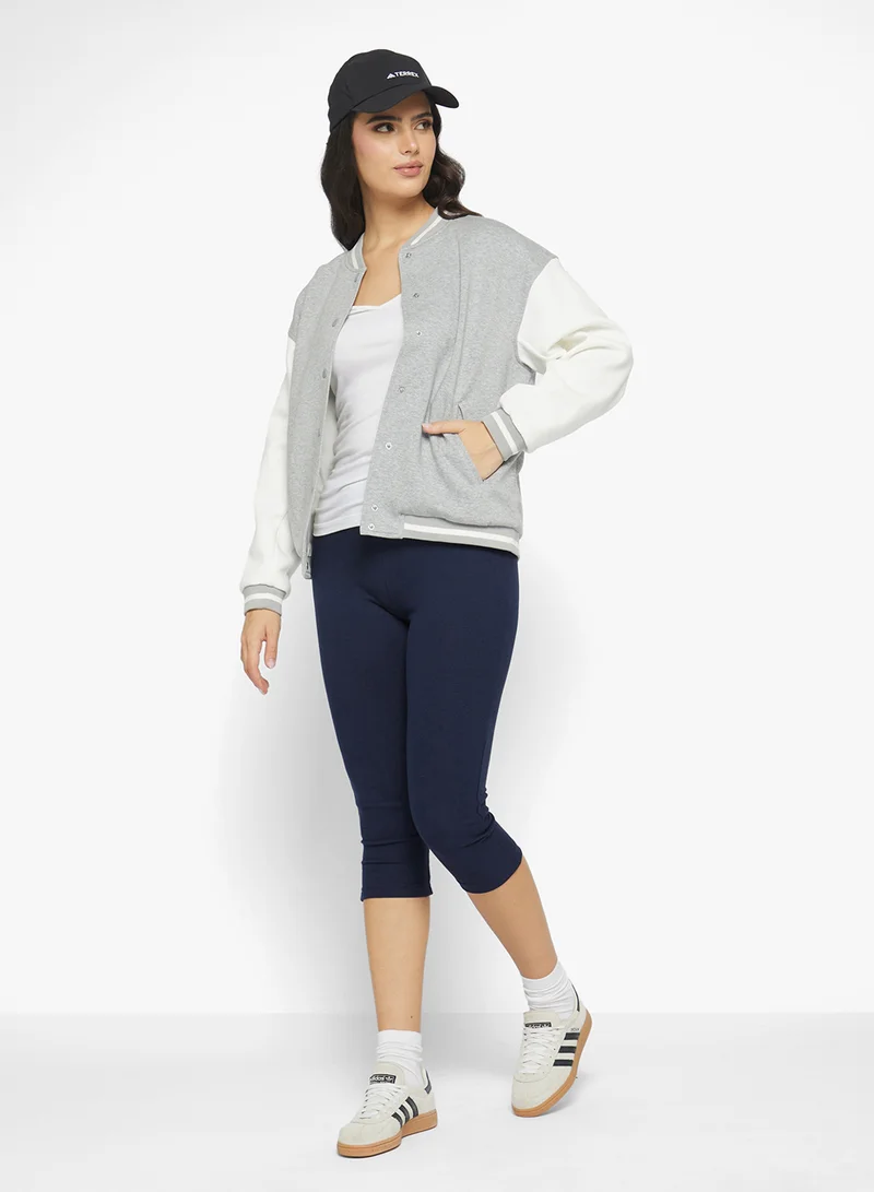 جينجر بيسيكس Cropped Cotton Leggings