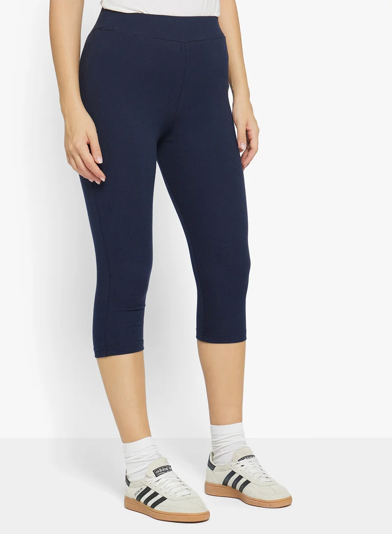 جينجر بيسيكس Cropped Cotton Leggings