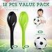 PullCrease 12 Pack Soccer Party Games Spoon Relay Race Toy Set for Teens Adults Soccer Foam Ball and Spoon Race Game for Sports School Birthday Party Supplies FavorsClassic Colors - Image 4
