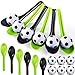 PullCrease 12 Pack Soccer Party Games Spoon Relay Race Toy Set for Teens Adults Soccer Foam Ball and Spoon Race Game for Sports School Birthday Party Supplies FavorsClassic Colors - Image 2