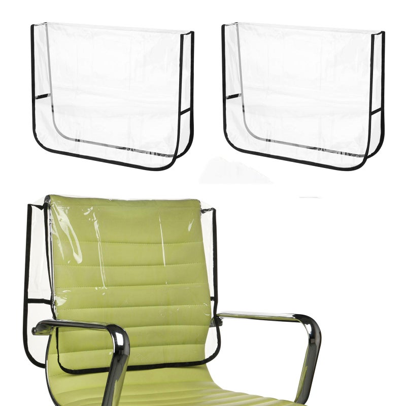 Cosmos 2 Pcs Salon Chair Cover Protector Clear Plastic Barber Chair Cover Square Hair Salon Chair Back Cover Protector for Most Standard Salon Styling Spa Office Chairs 201 x 157 x 39 Inch