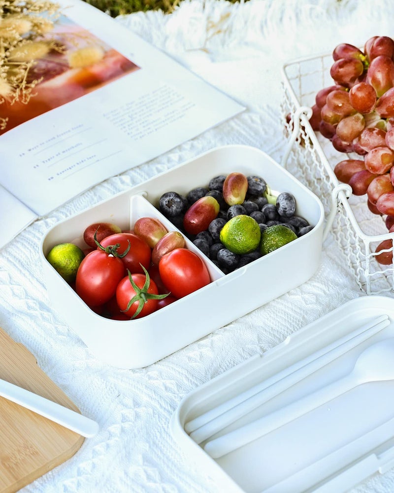 invvni Bento Box Adult Lunch Box Containers - Japanese, Natural Bamboo Lid, Microwave safe, Dishwasher Safe, Small, Bpa free, Women, Cutlery & Chopsticks - Image 5