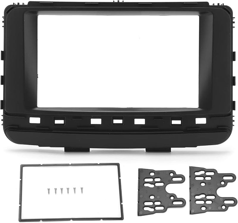 ABS 2DIN Car Stereo Radio Fascia Trim Frame with Gasket Bracket for Easy Direct Fit Installation - Image 1
