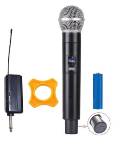 Mike Music Wireless Microphone, Mic with Rechargeable Receiver (Work 3-6hs), 160ft Range, for Karaoke Machine, Amplifier Speaker, Mixer, Speech, Church, Interview(wireless microphone 1 drag 1, Black)