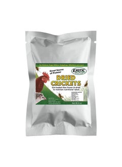 1/2 Pound Dried Crickets - High Protein Insect Treat - Chickens, Wild Birds, Hedgehogs, Bluebirds, Reptiles, Sugar Gliders, Opossums, Skunks, Lizards, Bearded Dragons, Fish, Turtles 8 oz. (1 Pack)